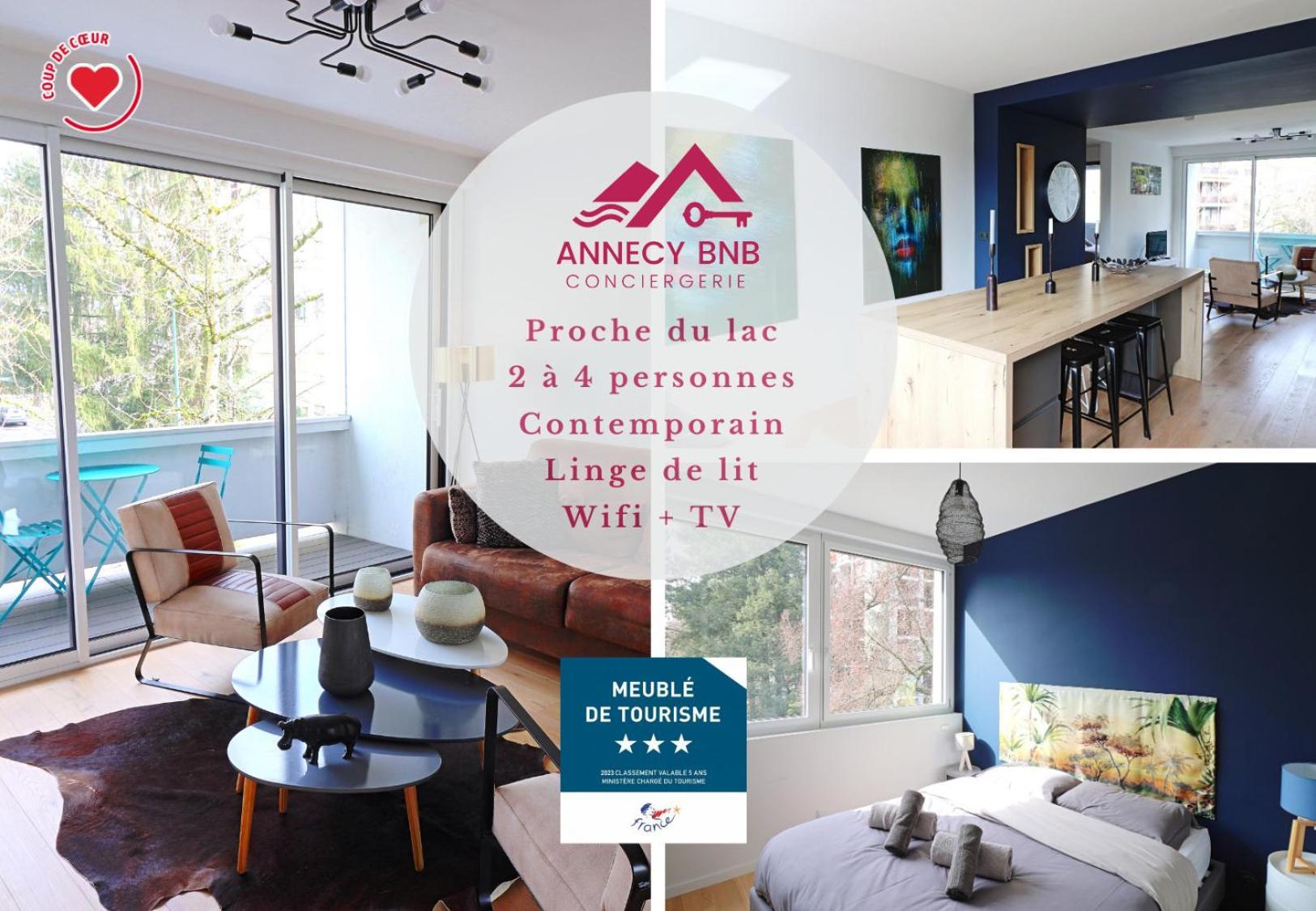 Coup De Coeur Appartement Lumineux, Calme Et Cosy 阿讷西 外观 照片
